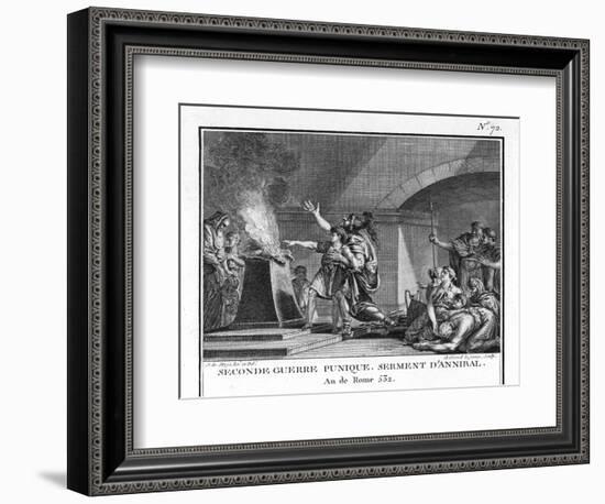 Second Punic War: Hannibal Vows to Fight Rome to the Bitter End-Augustyn Mirys-Framed Art Print