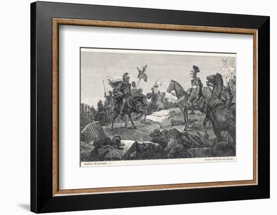 Second Punic War Scipio Africanus Meets Hannibal Before Defeating Him at Zama in North Africa-Hermann Vogel-Framed Photographic Print