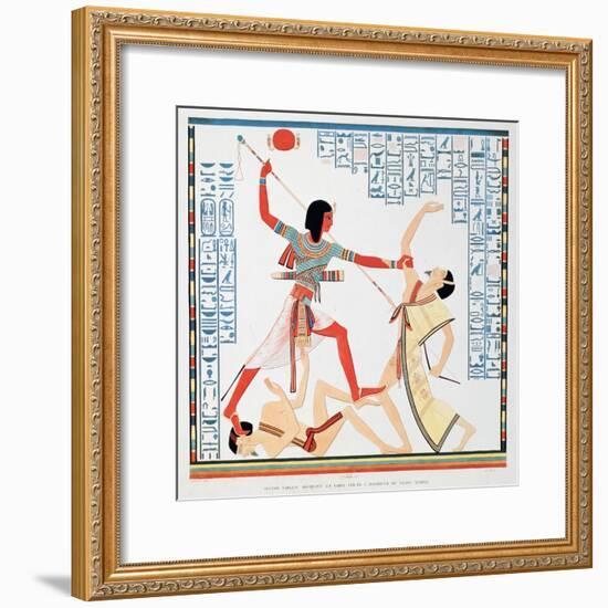 Second Scene on the Southern Wall of the Interior of the Great Temple at Abu Simbel, 1888-A Racinet-Framed Giclee Print
