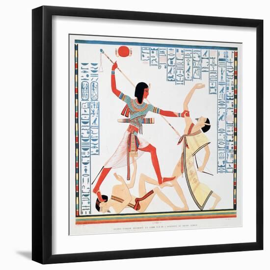 Second Scene on the Southern Wall of the Interior of the Great Temple at Abu Simbel, 1888-A Racinet-Framed Giclee Print