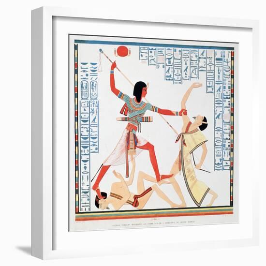 Second Scene on the Southern Wall of the Interior of the Great Temple at Abu Simbel, 1888-A Racinet-Framed Giclee Print