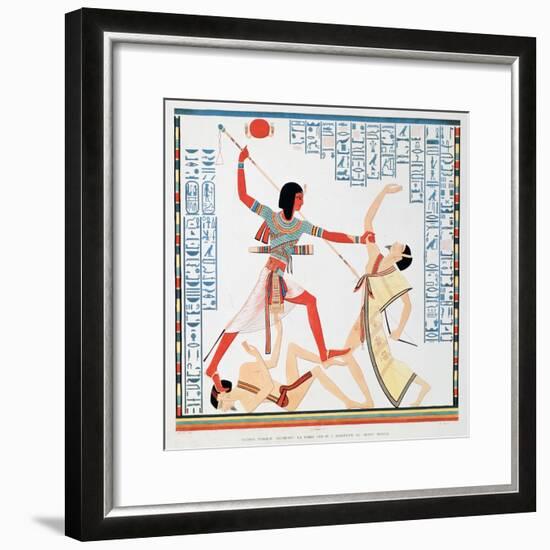 Second Scene on the Southern Wall of the Interior of the Great Temple at Abu Simbel, 1888-A Racinet-Framed Giclee Print