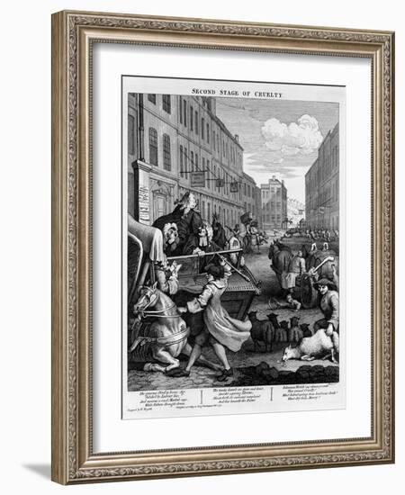 Second Stage of Cruelty, 1751-William Hogarth-Framed Giclee Print