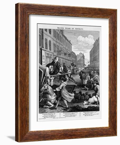 Second Stage of Cruelty, 1751-William Hogarth-Framed Giclee Print