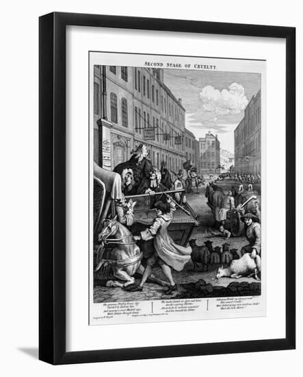 Second Stage of Cruelty, 1751-William Hogarth-Framed Giclee Print