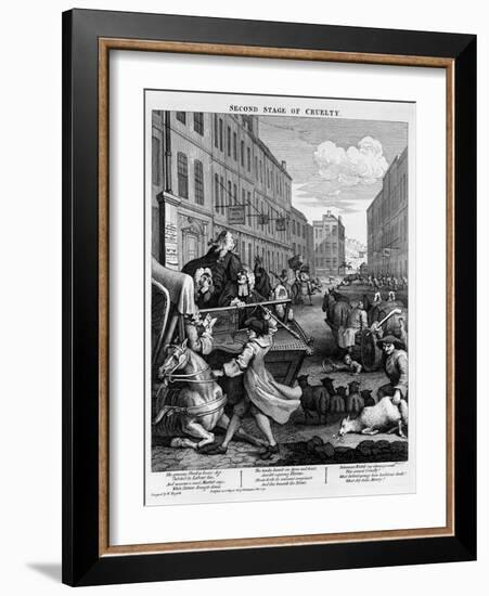 Second Stage of Cruelty, 1751-William Hogarth-Framed Giclee Print