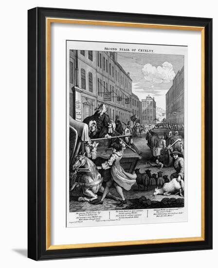 Second Stage of Cruelty, 1751-William Hogarth-Framed Giclee Print