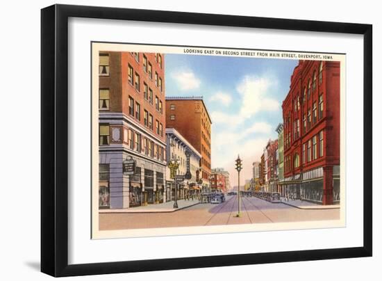 Second Street, Davenport, Iowa-null-Framed Art Print