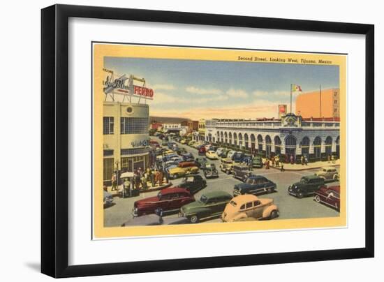 Second Street, Tijuana, Mexico-null-Framed Premium Giclee Print