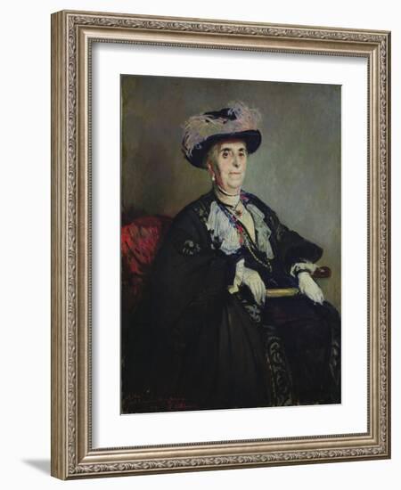 Second Study for a Portrait of Madame Henri Germain, 1913 (Oil on Canvas)-Jacques-emile Blanche-Framed Giclee Print