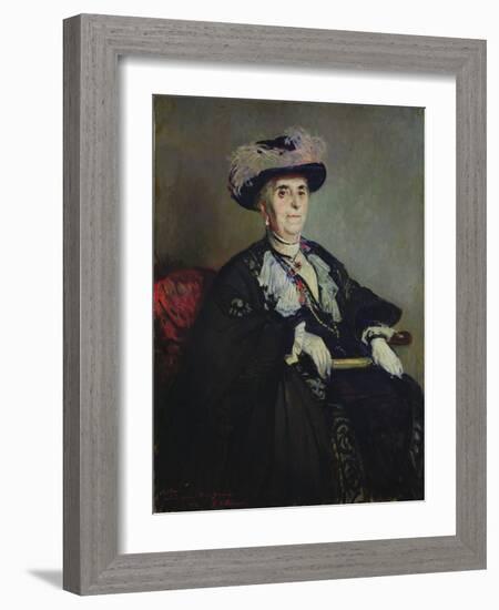 Second Study for a Portrait of Madame Henri Germain, 1913 (Oil on Canvas)-Jacques-emile Blanche-Framed Giclee Print