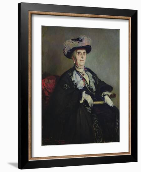 Second Study for a Portrait of Madame Henri Germain, 1913 (Oil on Canvas)-Jacques-emile Blanche-Framed Giclee Print