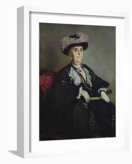 Second Study for a Portrait of Madame Henri Germain, 1913 (Oil on Canvas)-Jacques-emile Blanche-Framed Giclee Print