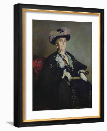 Second Study for a Portrait of Madame Henri Germain, 1913 (Oil on Canvas)-Jacques-emile Blanche-Framed Giclee Print