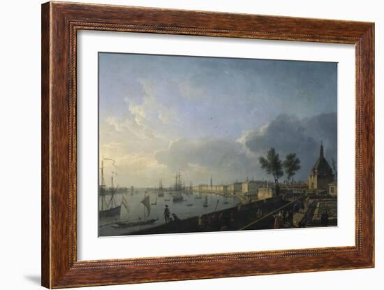 Second View of the Port of Bordeaux, Château Trumpet-Claude Joseph Vernet-Framed Giclee Print