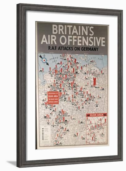 Second World War - Britain's Air Offensive Raf Attacks on Germany-null-Framed Giclee Print
