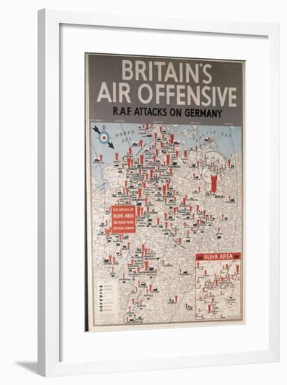 Second World War - Britain's Air Offensive Raf Attacks on Germany-null-Framed Giclee Print