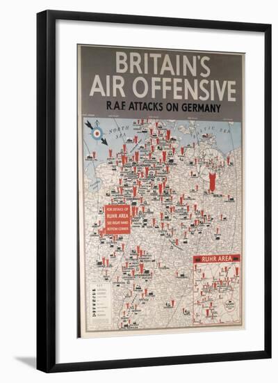 Second World War - Britain's Air Offensive Raf Attacks on Germany-null-Framed Giclee Print