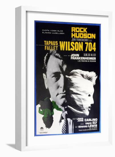 Seconds, (aka Wilson 704), Finnish Poster, Rock Hudson, 1966-null-Framed Art Print