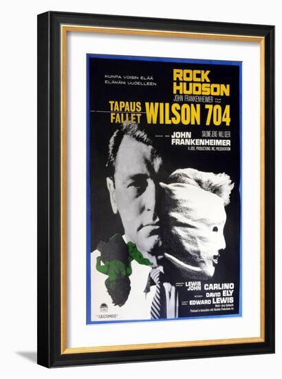 Seconds, (aka Wilson 704), Finnish Poster, Rock Hudson, 1966-null-Framed Art Print