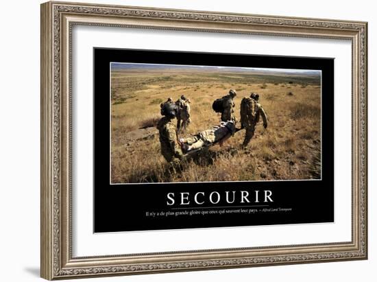 Secourir: Citation Et Affiche D'Inspiration Et Motivation-null-Framed Photographic Print