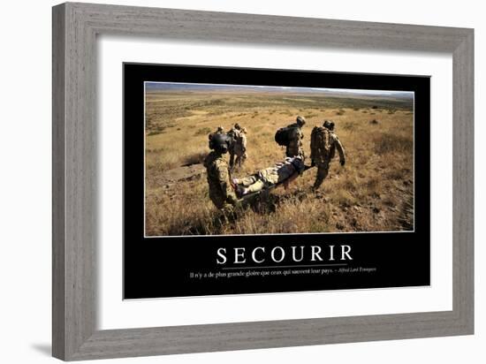 Secourir: Citation Et Affiche D'Inspiration Et Motivation-null-Framed Photographic Print