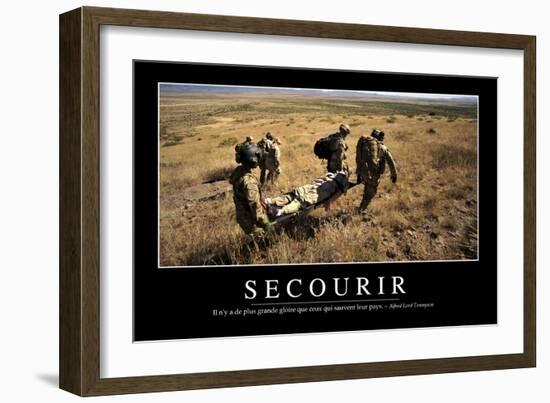 Secourir: Citation Et Affiche D'Inspiration Et Motivation-null-Framed Photographic Print