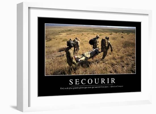 Secourir: Citation Et Affiche D'Inspiration Et Motivation-null-Framed Photographic Print