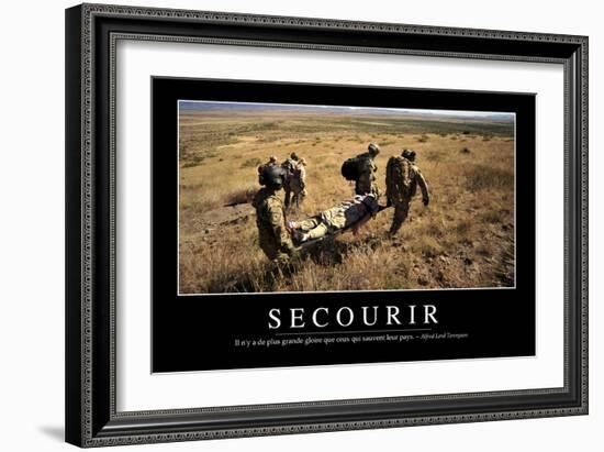 Secourir: Citation Et Affiche D'Inspiration Et Motivation-null-Framed Photographic Print