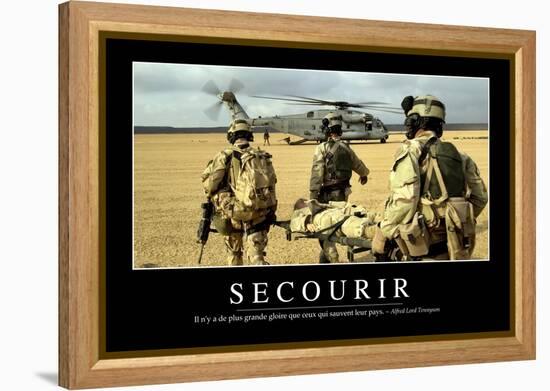 Secourir: Citation Et Affiche D'Inspiration Et Motivation-null-Framed Premier Image Canvas