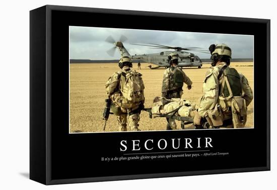 Secourir: Citation Et Affiche D'Inspiration Et Motivation-null-Framed Premier Image Canvas