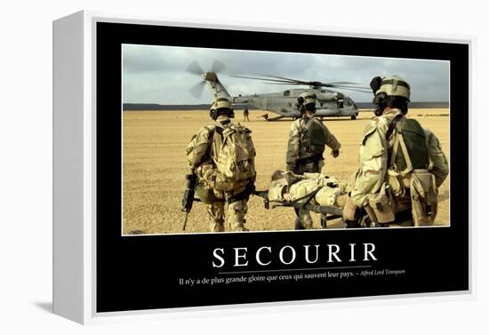 Secourir: Citation Et Affiche D'Inspiration Et Motivation-null-Framed Premier Image Canvas