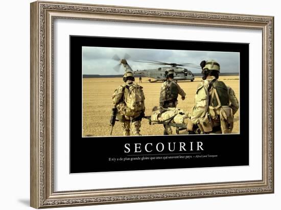 Secourir: Citation Et Affiche D'Inspiration Et Motivation-null-Framed Photographic Print