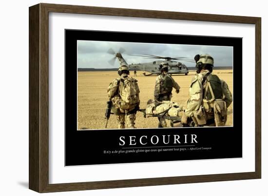 Secourir: Citation Et Affiche D'Inspiration Et Motivation-null-Framed Photographic Print