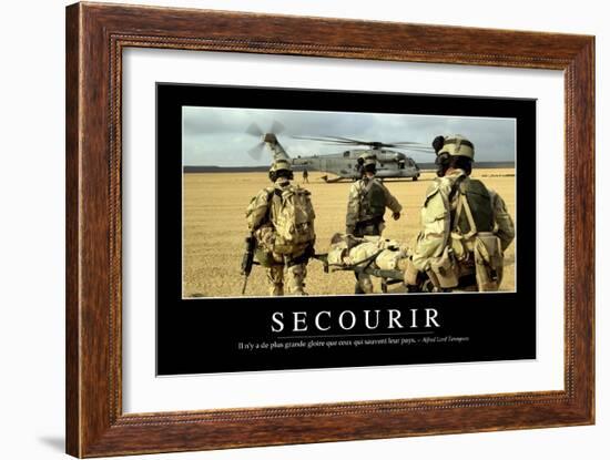 Secourir: Citation Et Affiche D'Inspiration Et Motivation-null-Framed Photographic Print