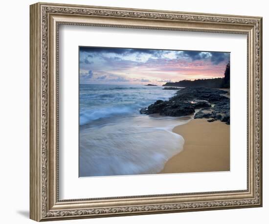 Secret Beach, Kauai, Hawaii, USA-Dennis Flaherty-Framed Photographic Print