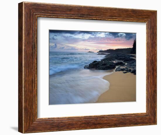 Secret Beach, Kauai, Hawaii, USA-Dennis Flaherty-Framed Photographic Print