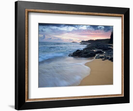 Secret Beach, Kauai, Hawaii, USA-Dennis Flaherty-Framed Photographic Print