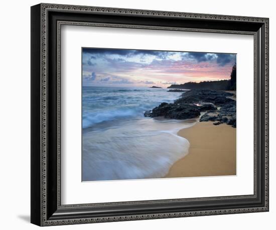 Secret Beach, Kauai, Hawaii, USA-Dennis Flaherty-Framed Photographic Print