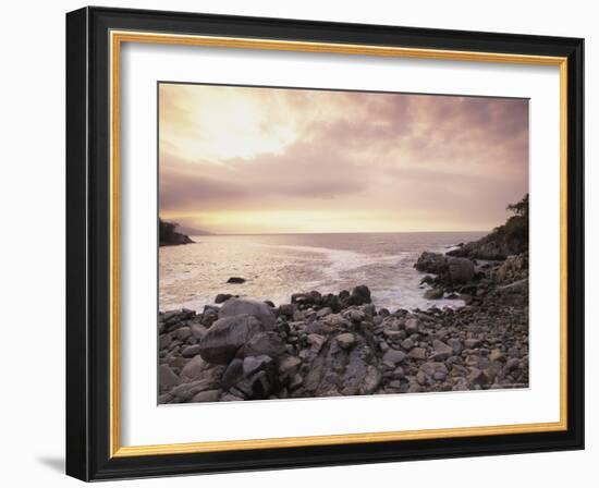 Secret Beach, Puerta Vallarta, Mexico-Walter Bibikow-Framed Photographic Print