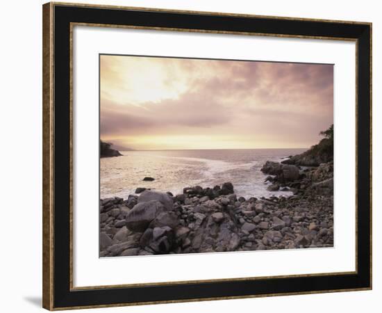 Secret Beach, Puerta Vallarta, Mexico-Walter Bibikow-Framed Photographic Print