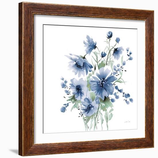 Secret Garden Bouquet I Blue-Katrina Pete-Framed Art Print