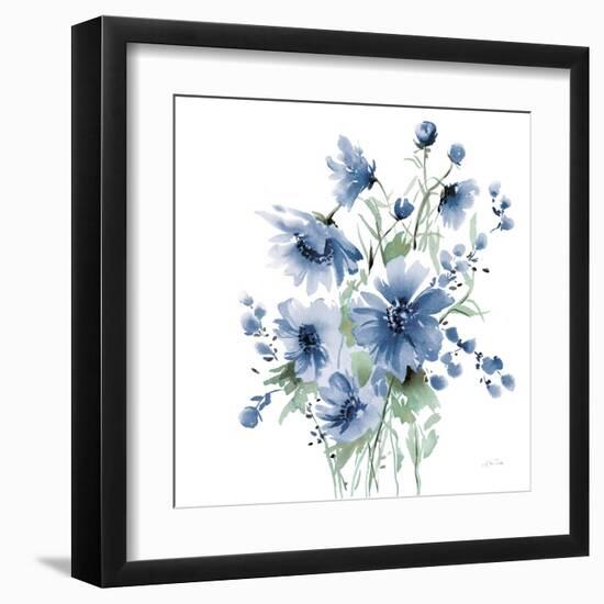 Secret Garden Bouquet I Blue-Katrina Pete-Framed Art Print