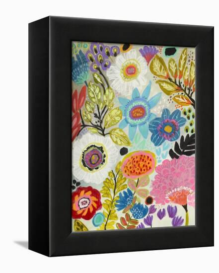 Secret Garden Floral I-Karen Fields-Framed Stretched Canvas