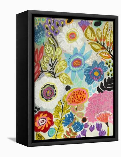 Secret Garden Floral I-Karen Fields-Framed Stretched Canvas