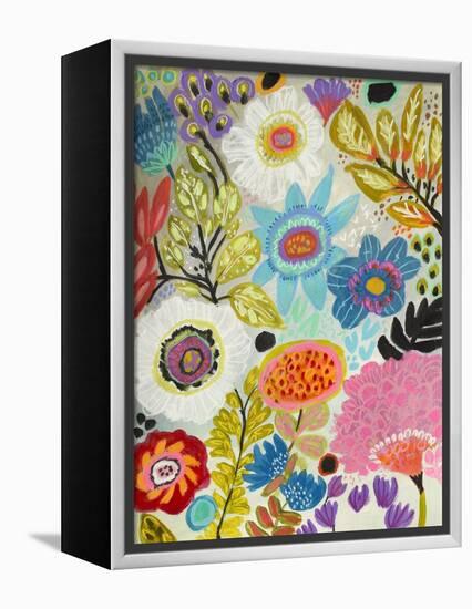 Secret Garden Floral I-Karen Fields-Framed Stretched Canvas