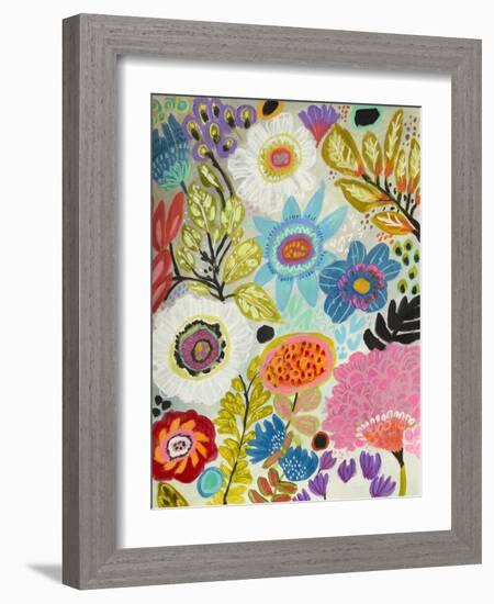 Secret Garden Floral I-Karen Fields-Framed Art Print