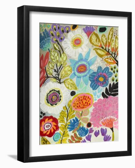 Secret Garden Floral I-Karen Fields-Framed Art Print