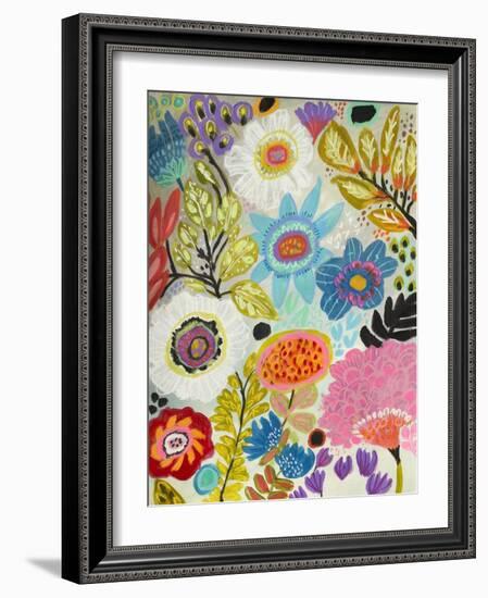 Secret Garden Floral I-Karen Fields-Framed Art Print