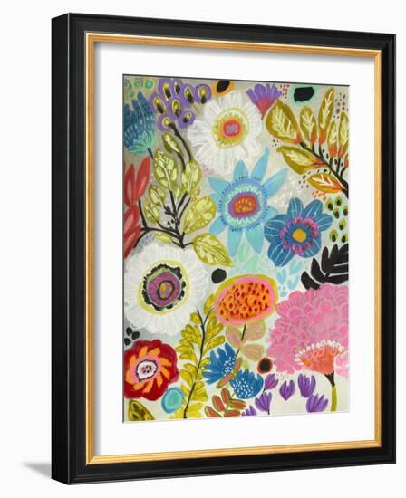 Secret Garden Floral I-Karen Fields-Framed Art Print